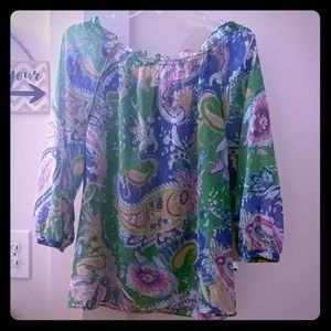 Paisley blouse with many colors